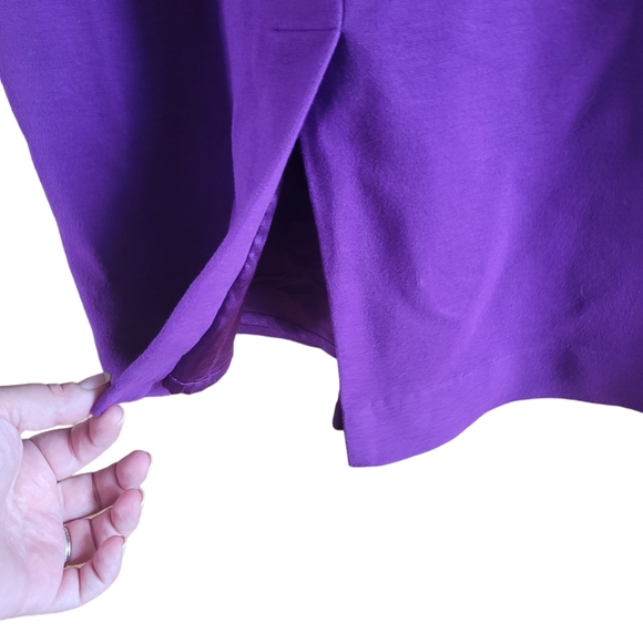 Elie Tahari Purple Half Sleeve Sheath Midi Dress - Picture 6 of 8